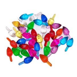 Christmas Tree Plastic Bulbs, Multi-Color Replacement Tree Bulbs for a Ceramic Tree, 50pcs Mixed Color