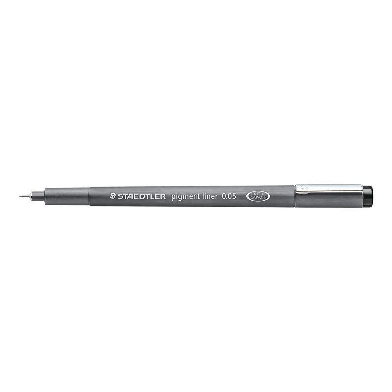 Staedtler 308 005-9 Water-Based Pen, Pigment Liner, Black, 0.05 mm,