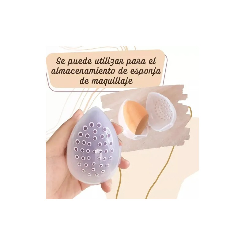 Set Estuche Transpirable Esponja Beauty Blender Maquillaje