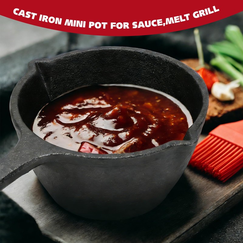 Cast Iron Basting Pot and Sauce Pan Set – Small