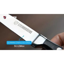STEINBRÜCKE 5" Utility Knife Stainless Steel Premium Sharp Knife with Ergonomic Handle 2ps