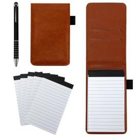 NIEITRK Notizblock,Notizbuch Klein,Kellnerblöcke,Mini Notizbuch,Notizblock Klein,Notizbuch A7 Notizblöcke Notepad,Notizbuch Mit Stift,Pocket Notebook,Notizblockhalter Aus Pu-Leder,Taschennotizblöcke