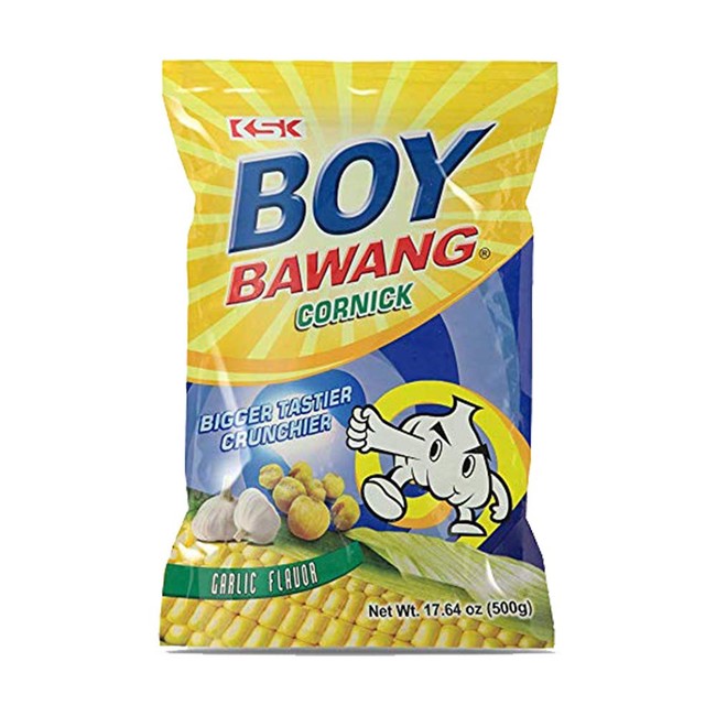 Boy Bawang Cornick, Garlic - Crispy Tasty & Gluten-Free Corn Nuts 3.54 ounces (100g), 3 Pack