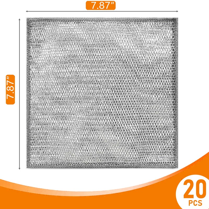 Sunyuneey Non-Scratch Metal Wire Dishcloth, Quick Cleaning Without Leaving Marks,