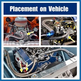 A ABSOPRO 5 Ft 10AN Fuel Hose AN10 5/8" Universal Braided Stainless Steel CPE Oil Fuel Gas Line Hose Item Replacement