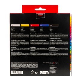 Amsterdam Standard Series Acrylic Paint Mixing Set (5 x 120 ml Tubes) | Basic Colours + Black & White | + 3 Free Dosing Caps