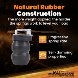 maXpeedingrods Suspension Enhancement Rear Kit 6000 Lbs for Dodge Ram 1500 2002-2008 Ram 2500 2003-2013 Rubber Helper Spring Kit