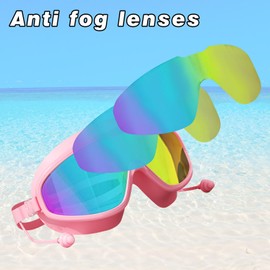 Goggles Swimming Adult Men, No Leak Professional Scuba Anti Fog Swimming Goggle Diving Equipment with Nose Clamp, Adjustable Swimming Equipment for Men Women Youth (pink)