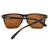 DUBERY Retro Square Polarized Sunglasses for Men Women UV400 Protection
