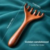 Hailicare Wooden Six-Claw Scalp Massage Comb for Manual Head Care