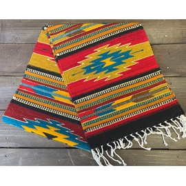 Mission Del Rey 15"x80" Southwestern Zapotec Hand Woven Wool Table Runner for Southwest Decor and Western Design (ztrb39)