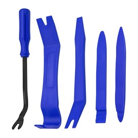 AUCELI Trim Removal Tool for Auto, 5 Pcs Car Pry Tool Kit, Clip Fastener Remover Set for Panel Door Window, Plastic Installer for Vehicle Dashboard Radio Audio, Car Interior Removal Tools