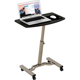 Height Adjustable Mobile Laptop Stand Desk Rolling Cart, Height Adjustable from 28'' to 33''