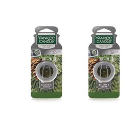 Yankee Candle Smart Car Vent Clip Air Freshener, Last up to 30 days, Balsam & Cedar, 2 Pack