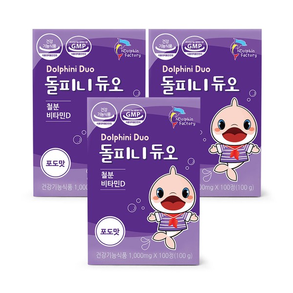 Dolfini Duo 100 tablets x 3ea / 돌피니듀오 100정 x