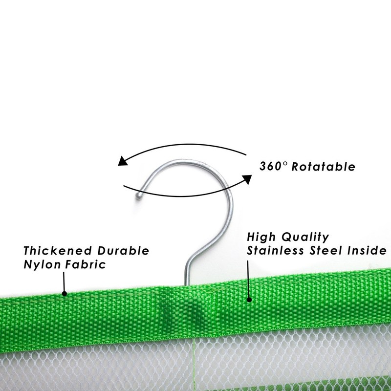 ALYER 6 Storage Pockets Hanging Mesh Shower Caddy,Space Saving Bathroom