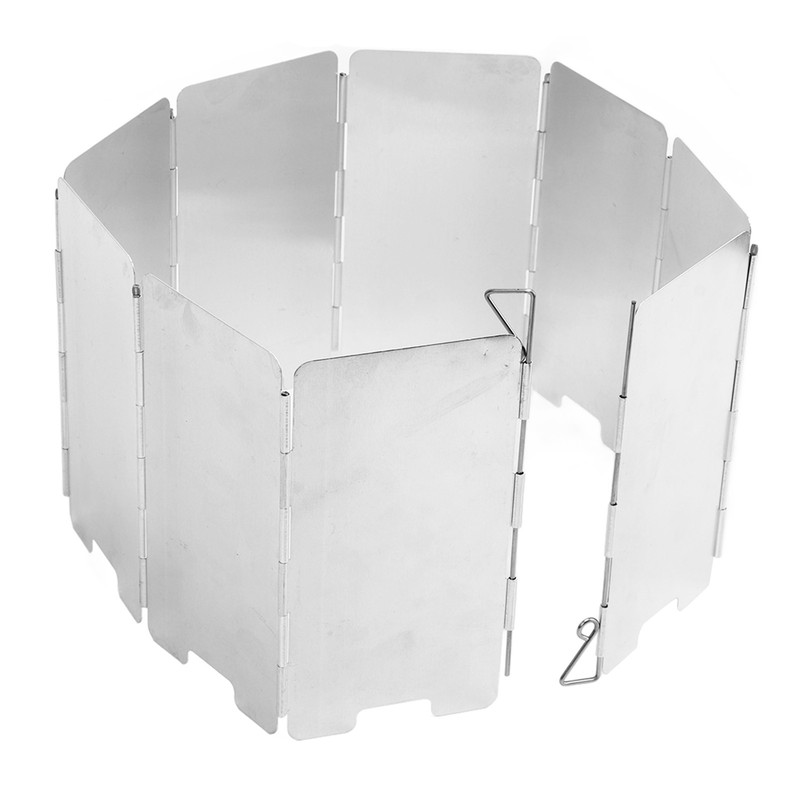 2Pcs Outdoor Stove Windscreen Foldable Portable Stainless Steel Camping Cooking