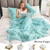 XeGe 3 Pieces Soft Faux Fur Throw Blanket Set, Fluffy