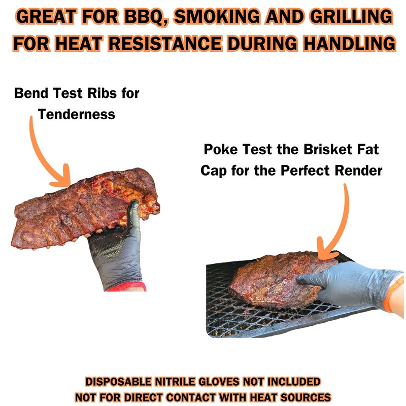 BBQ Grill Heat Resistant Cotton Glove Liners - 3 Pairs