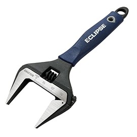 Eclipse Professional Tools ADJW6WJ 6" Adjustable Wrench with Extra Wide Jaw, Grey