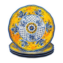 Le Cadeaux Melamine 11 inch Dinner Plate Set of 4, Benidorm
