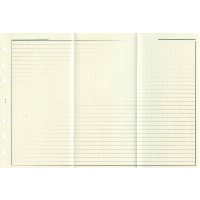Bible Size DR4301 Vertical Dotted Trifold Horizontal Ruled Notebook (0.2