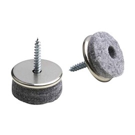 Meister 644376 Parquet Gliders with Screws - Diameter 28 mm - Nickel-Plated - Pack of 16