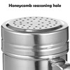 VALICLUD 2pcs Stainless Steel Shaker with Handle Seasoning Container for