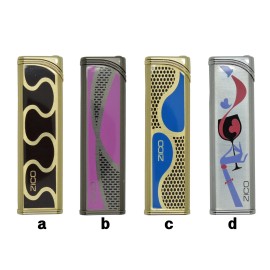 Zico Butane Stainless Steel Torch Flame Refillable Lighter - Black