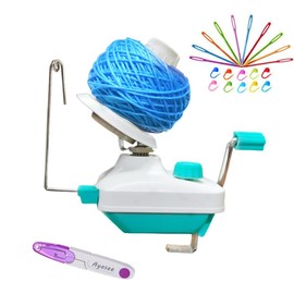 Ayasee Yarn Ball Winder for Crocheting & Knitting, Yarn Baller Winder Hands Operated Swift Yarn Tabletop Clamp, Crochet Tools, Knitting Supplies