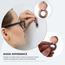 Peephole Cover, Peep Hole Covers for Door - Home Security Privacy Protection with Self-Adhesive Installation Tools(Matt Black)