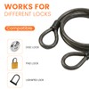 Security Cable with Loops, 10MM Heavy Duty Lock Cable, 4FT