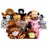 Velour Animal Hand Puppets, Soft Animal Hand Puppets for Children