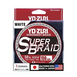 Yo-Zuri YZ-SB-50LB-WH-150YD: Super Braid White 50Lb 150Yd, White