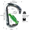 SEPEAK UIAA CE 30kN Locking Climbing Carabiner, Professional Heavy Duty