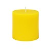 3 Inch Yellow Pillar Candle
