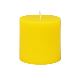 3 Inch Yellow Pillar Candle