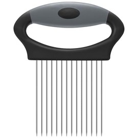 Large Onion Slicer Holder, Stainless Steel Onion Holder for Slicing, Lemon Cutter Vegetable Chopper Tool with 14 Sharp Prongs for Slicing of Tomato, Avocado Slicer Tool for Fruit Prep, Kitchen Gadgets