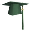 Endea Graduation Matte Cap & Tassel (Hunter Green, 2021)