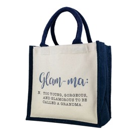 Stickerscape Glam-ma Canvas Bag (Navy) | Mothers Day Gifts for Grandma, Nana or Nan | Grandma Gifts, Nana Gifts, Nan Gifts | Hand Finished and Made in The UK