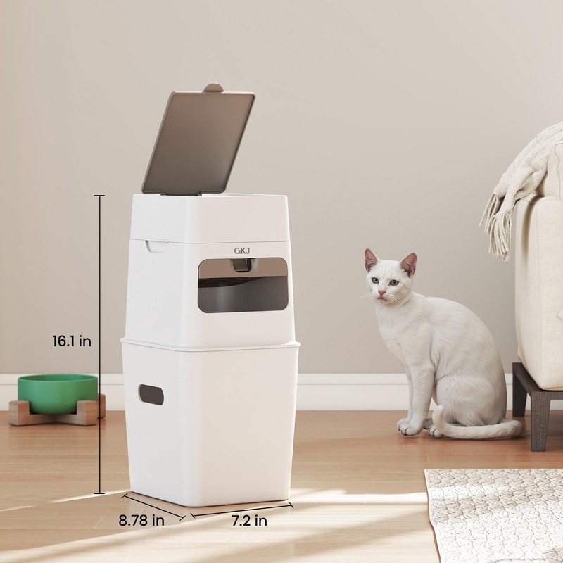 GKJ Cat Litter Box Waste Disposal System for Odor Control