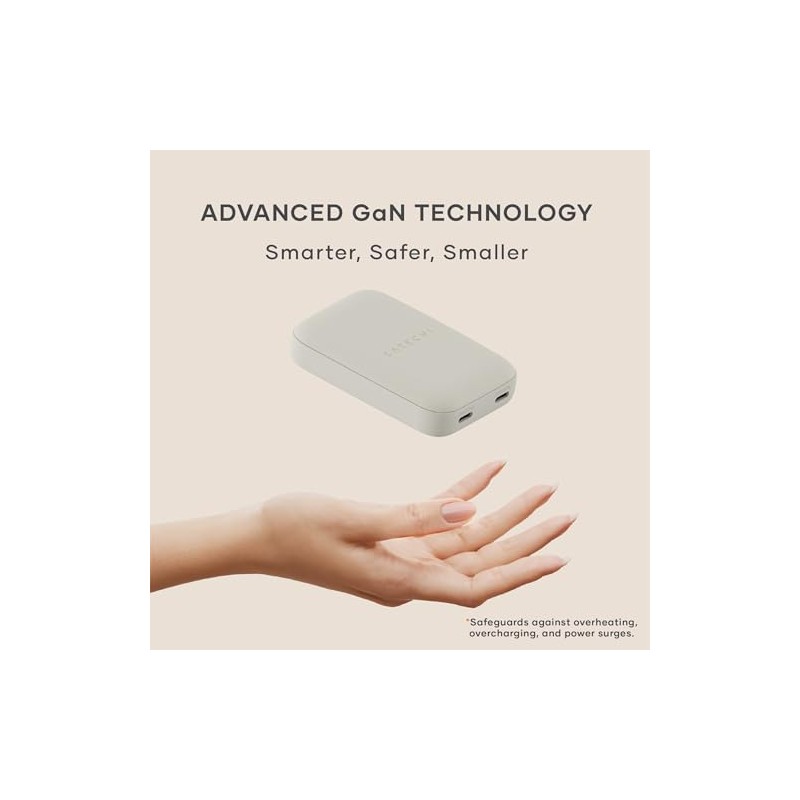 SATECHI OntheGo Cargador de Pared 67W, GAN USB-C, PD 3.0+PPS,