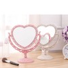 UUYYEO Heart Shaped Cosmetic Mirror Tabletop Vanity Makeup Mirror Swivel