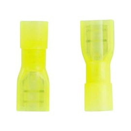 Gardner Bender 15-155F Electrical Disconnect Terminal, 12-10 AWG, Fully-Insulated, Crimp Connection, Female, Yellow