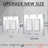 Silver Mirrored Switch Cover - Durable Acrylic Decorative Double Gang