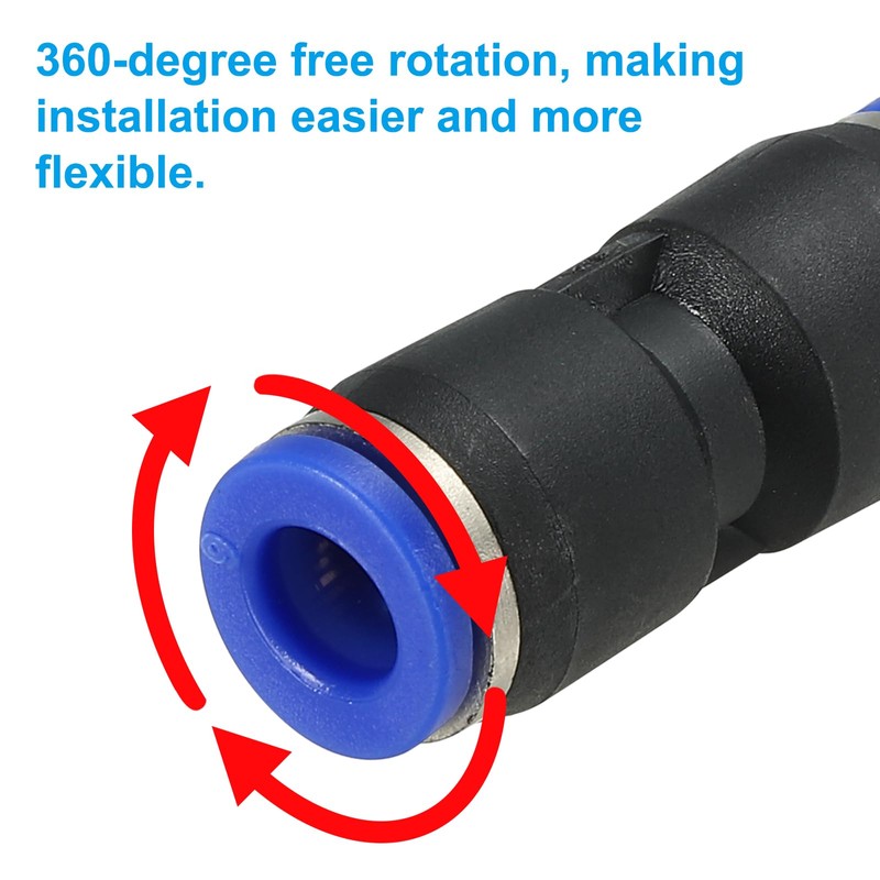 PATIKIL 20pcs 6mm Push To Connect Fitting Plastic Airline Hose
