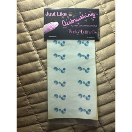 Becky Lynn Co. High Quality Nail Decals Blue Bubble
