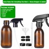 4oz Amber Glass Spray Bottles (2 Pack) - Refillable with