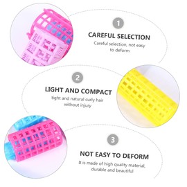Ipetboom Hair Rollers No Heat 20 Pack Plastic Hair Curling Drum Clips Multicolored Styling Rollers for Family Beauty Needs Random