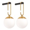 MSTETO Globe Wireless Wall Sconces Set of Two, Battery Operated